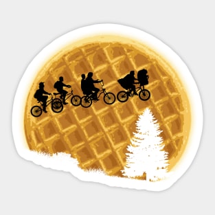 Across the waffle moon Sticker